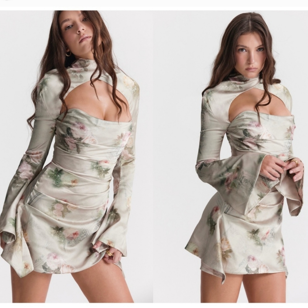 House Of CB 'Toira' Mini Dress In Vintage Cream - Picture 3 of 12